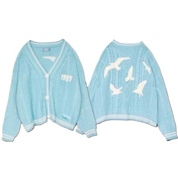 NWT - Taylor Swift 1989 (Taylor’s Version) Cardigan, , Light Blue – Size M/L - Picture 3 of 14
